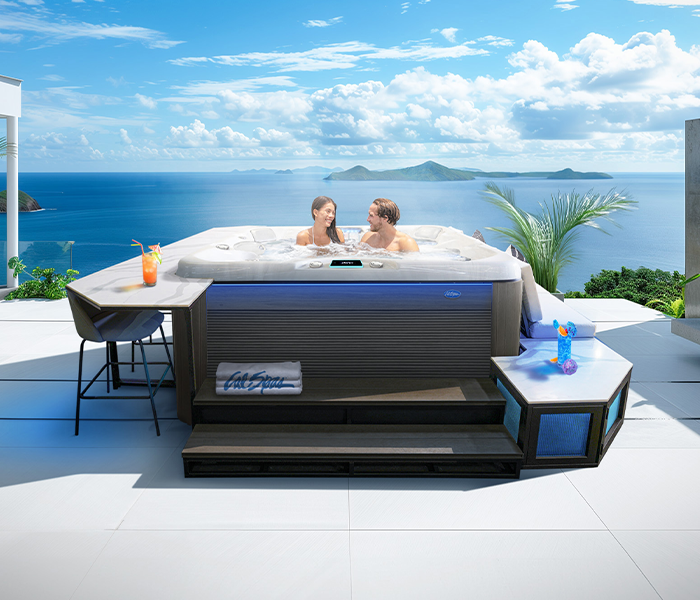 Calspas hot tub being used in a family setting - Clifton